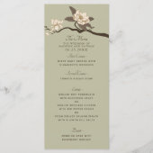 Menu Olive Elegant Vintage Magnolia Wedding (Devant)