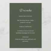 Menu Olive Floral Wedding (Dos)