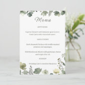 Menu Olive Floral Wedding (Debout devant)