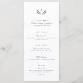 Menu Olivia Elegant Simple Grey Mariage blanc (Devant)