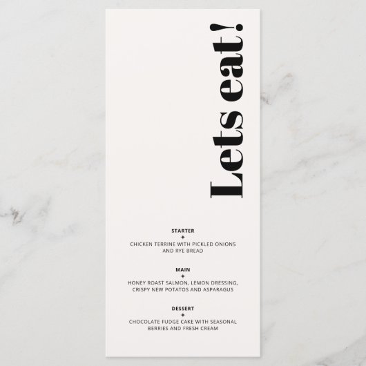 Menu OLIVIA Modern Ivory Celestin Mariage Petit déjeune (Devant)