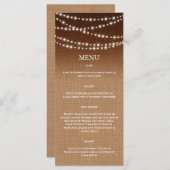 Menu Ombre Burlap Twinkle Lights (Devant / Derrière)