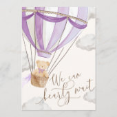 Menu On Peut Attendre Le Baby shower Violet Lilac (Dos)