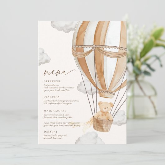 Menu On Peut Attendre Tan Baby shower (Debout devant)