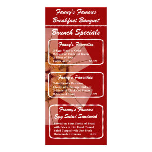 Menu Ontbijtende banquet Brunch