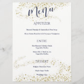 Menu Ontvangst van marineweddenschappen en gouden  (Achterkant)