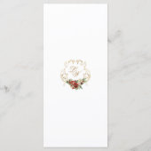 Menu Opulence dorée Noël Mariage floral (Dos)