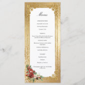 Menu Opulence dorée Noël Mariage floral (Devant)