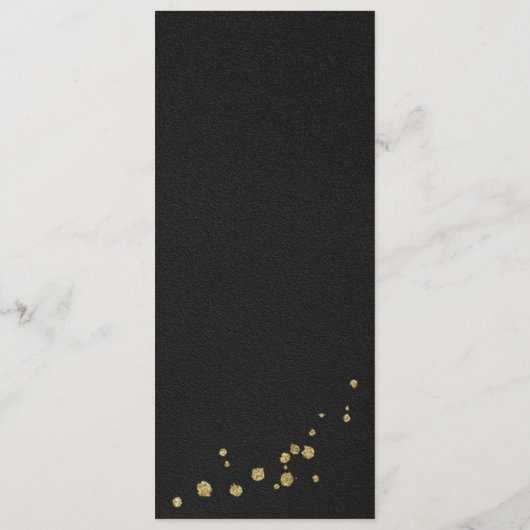 Menu or bordeaux floral noir (Dos)