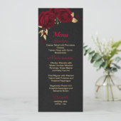 Menu or bordeaux floral noir (Debout devant)