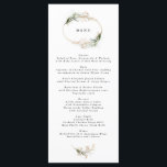 Menu Or Botanique Eucalyptus Élégant Verdure Moss<br><div class="desc">menu mince pour correspondre à la collection *si vous voulez plus d'options papier cette conception peut être transférée à un programme mince *ou pour plus d'aide contactez-moi</div>