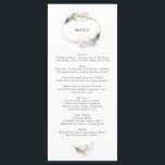 Menu Or Botanique Eucalyptus Élégant Verdure Moss<br><div class="desc">menu mince pour correspondre à la collection *si vous voulez plus d'options papier cette conception peut être transférée à un programme mince *ou pour plus d'aide contactez-moi</div>