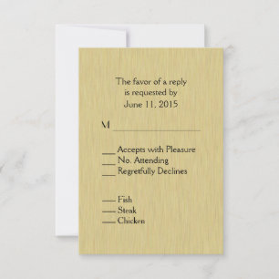 Menu or brossé doux RSVP