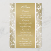 Menu or champagne Mariage baroque (Devant)