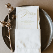 Menu Or Doré Élégant