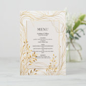 Menu Or romantique et Mariage d'eucalyptus (Debout devant)