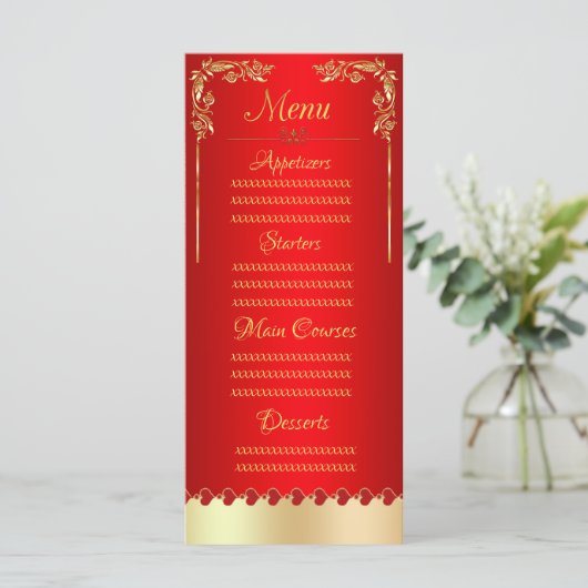 Menu Or rouge (Debout devant)