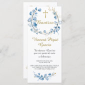 Menu Oraciones Cortas Bautizo Tarjeta (Devant / Derrière)