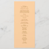 Menu Orange Rose Wedding Programs (Dos)