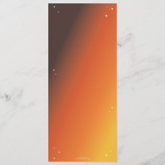 Menu Orange Sunset Diamond Spider Web Flat 4 Parcours (Dos)