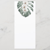 Menu Orchidées blanches sur Monstera Tropical Mariage M (Dos)