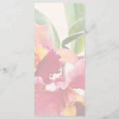 Menu Orchidées Cattleya pêche et cramoisi (Dos)