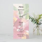 Menu Orchidées Cattleya pêche et cramoisi (Debout devant)