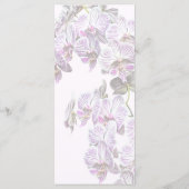 Menu Orchidées de Phalaenopsis rose et blanc (Dos)