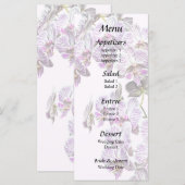 Menu Orchidées de Phalaenopsis rose et blanc (Devant / Derrière)