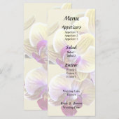 Menu Orchidées Pale Yellow et Magenta Phalaenopsis (Devant / Derrière)