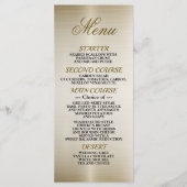 Menu Orné Or Rectangle Fleurs Dimonées brillant (Devant)