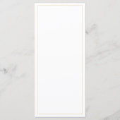 Menú oro Blanco Clásico Bilingüe Español e Inglés Menu (Achterkant)