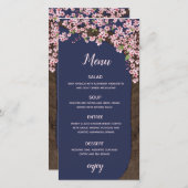 Menu ou carte de programme des Cerisiers en Fleurs (Devant / Derrière)