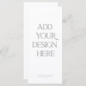 Menu ou impression de programme 4x9 pouces (Devant / Derrière)