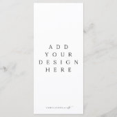 Menu ou programme 4x9" Impression personnalisée de (Dos)