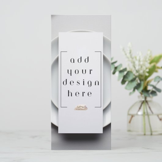 Menu ou programme 4x9" Impression personnalisée de (Debout devant)