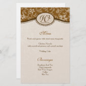 Menu Oude westerse stijl (Voorkant / Achterkant)