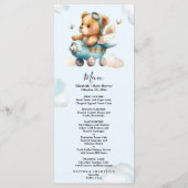 Menu Ours en peluche de l'aquarelle mignon (Dos)