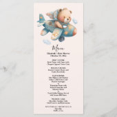 Menu Ours en peluche de l'aquarelle mignon (Dos)