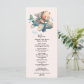 Menu Ours en peluche de l'aquarelle mignon (Debout devant)