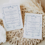 Menu Ours en peluche élégant cadre vintage Toile de Jou<br><div class="desc">Menu ours en peluche élégant cadre vintage Toile de Jouy 
Articles assortis disponibles.</div>