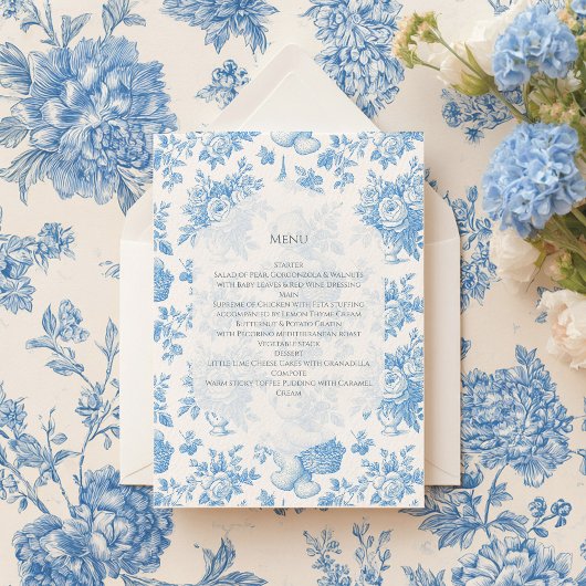 Menu Ours Floral Toile Français