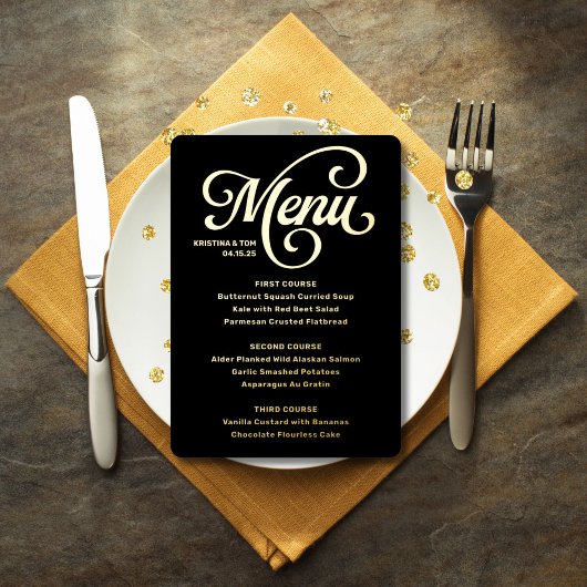Menu Over de Top Folie Uitnodiging
