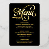 Menu Over de Top Folie Uitnodiging (Voorkant)