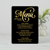 Menu Over de Top Folie Uitnodiging (Staand Voorkant)