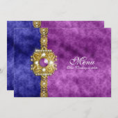 menu paars blauw demask (Voorkant / Achterkant)