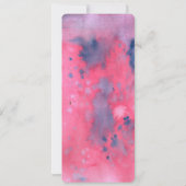 Menu Paarse en roze Waterverf Kaart (Achterkant)