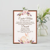 Menu Paasbunny Peach (Staand voorkant)