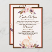 Menu Paasbunny Peach (Voorkant / Achterkant)