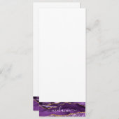 Menu Pailleté Or Rose avec Texte de Nom Personnali (Devant / Derrière)